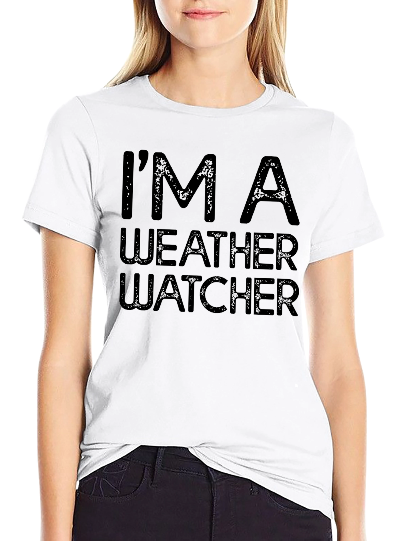 Im A Weather Watcher Black T-Shirt