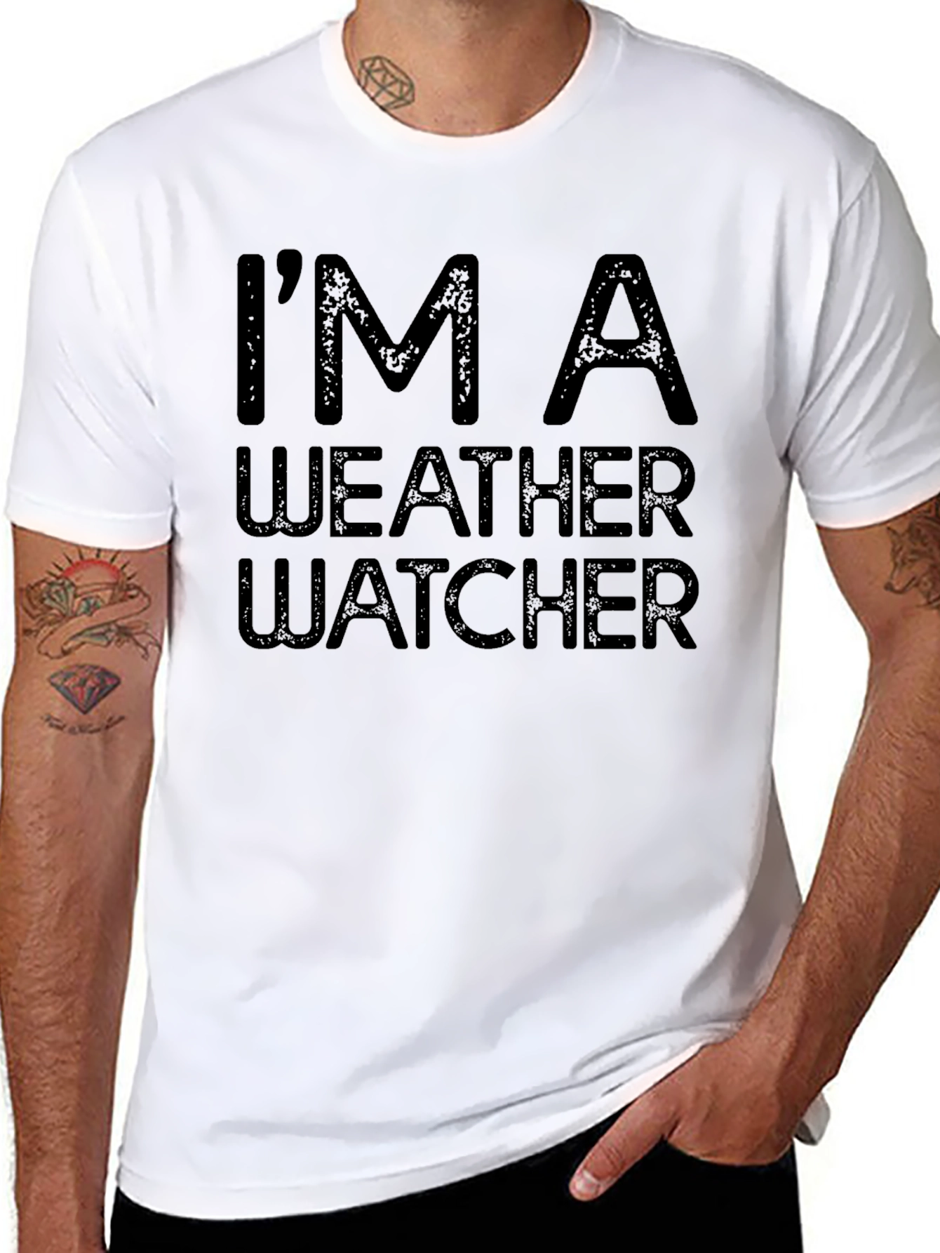 Im A Weather Watcher Black T-Shirt