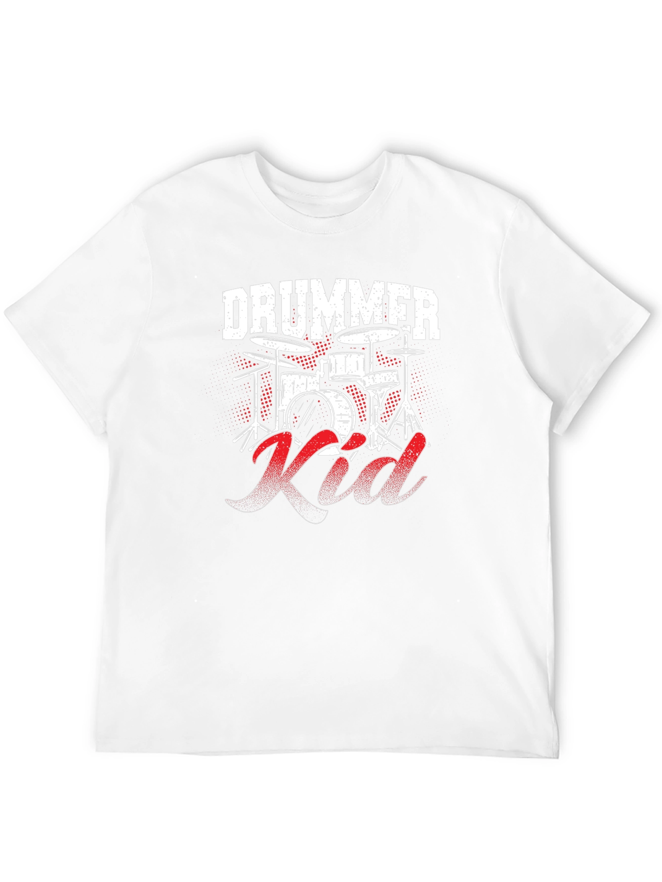 Drummer Kid Graphic Tee - Black Cotton T-Shirt