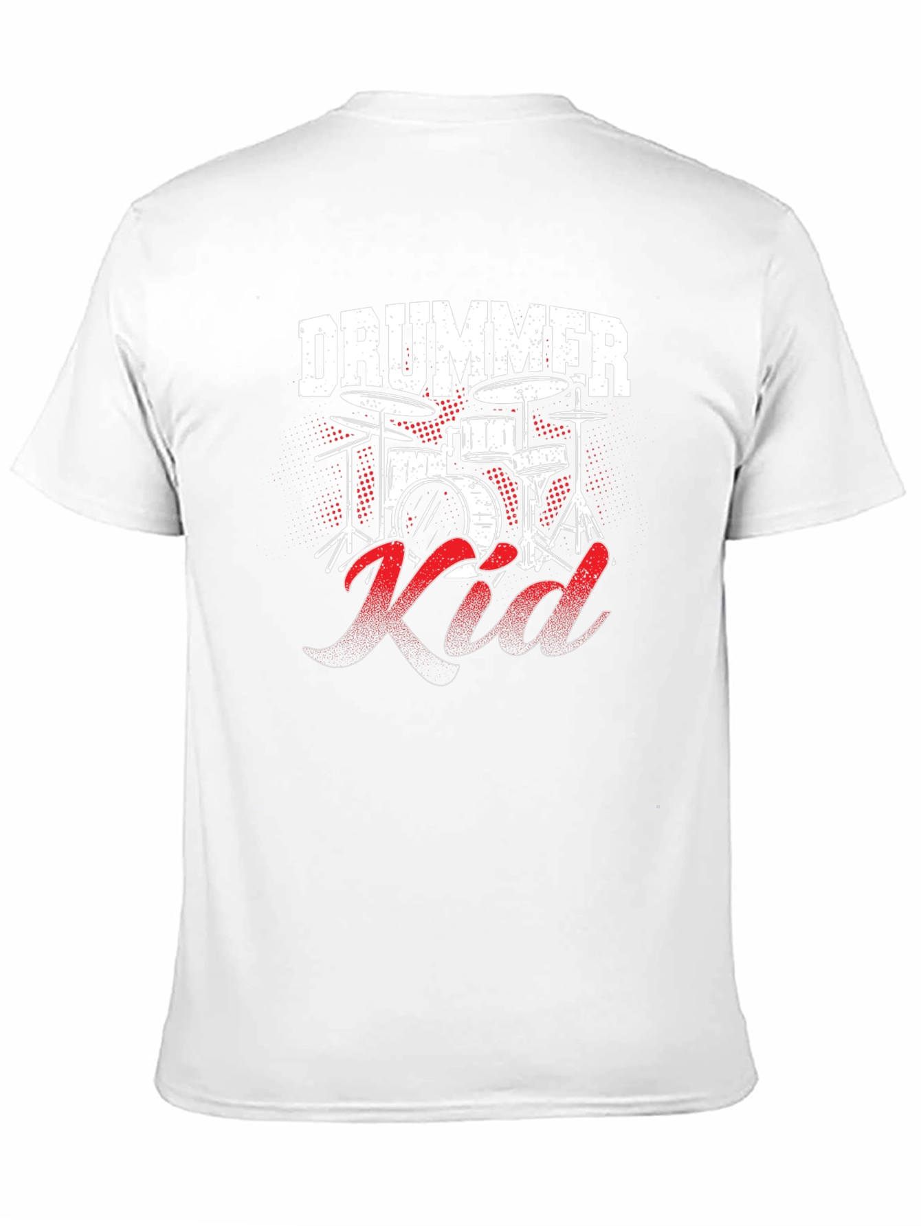 Drummer Kid Graphic Tee - Black Cotton T-Shirt