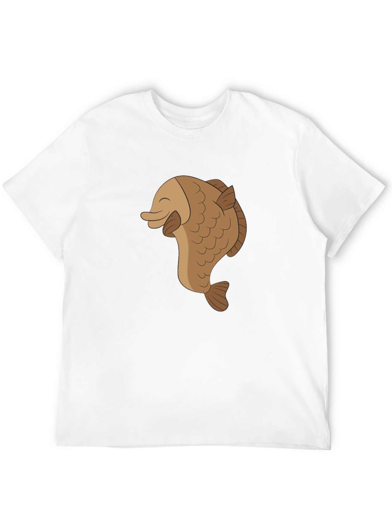 Happy Fish Graphic Tee - Black Cotton Comfort