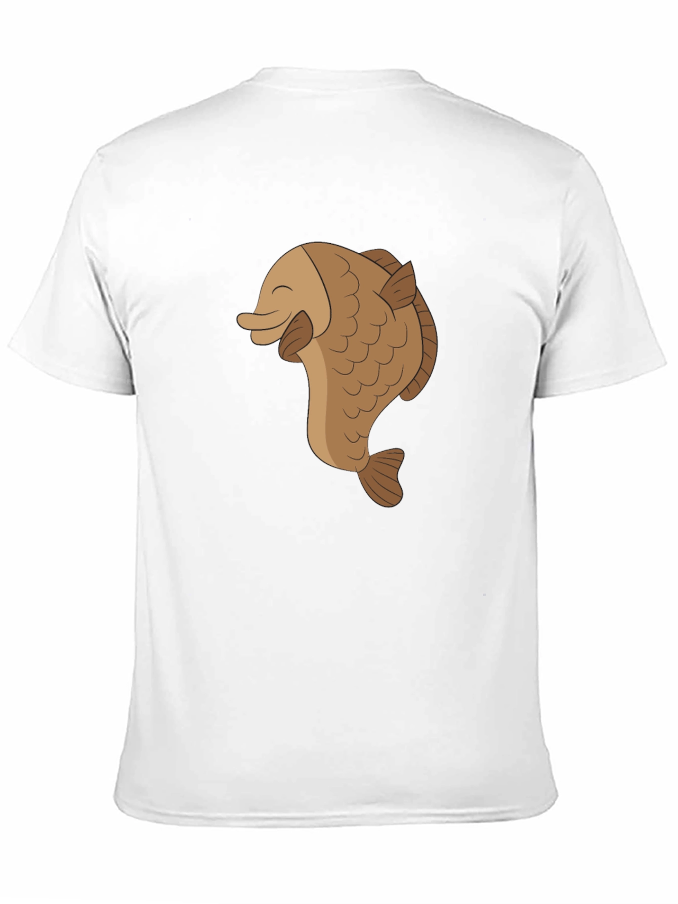 Happy Fish Graphic Tee - Black Cotton Comfort