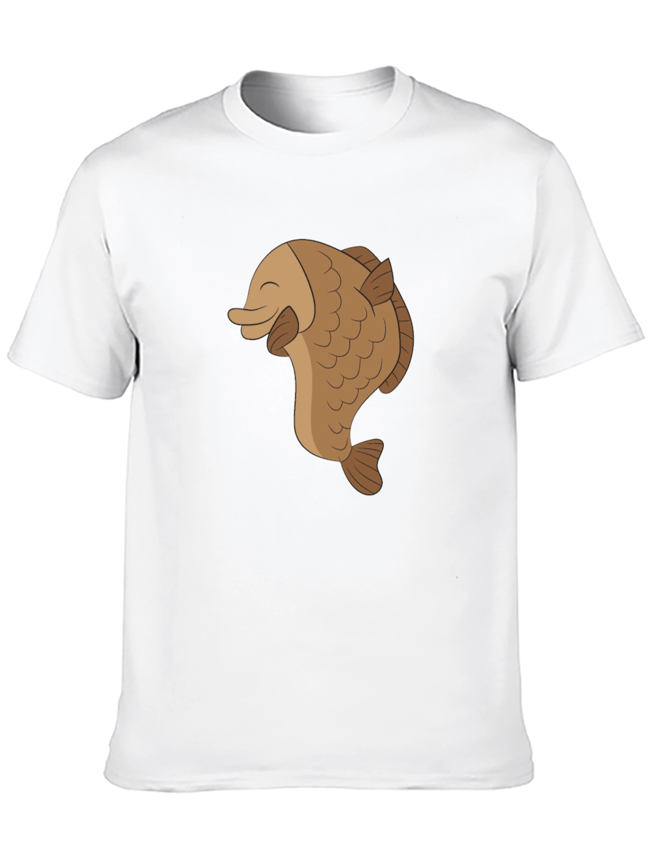 Happy Fish Graphic Tee - Black Cotton Comfort
