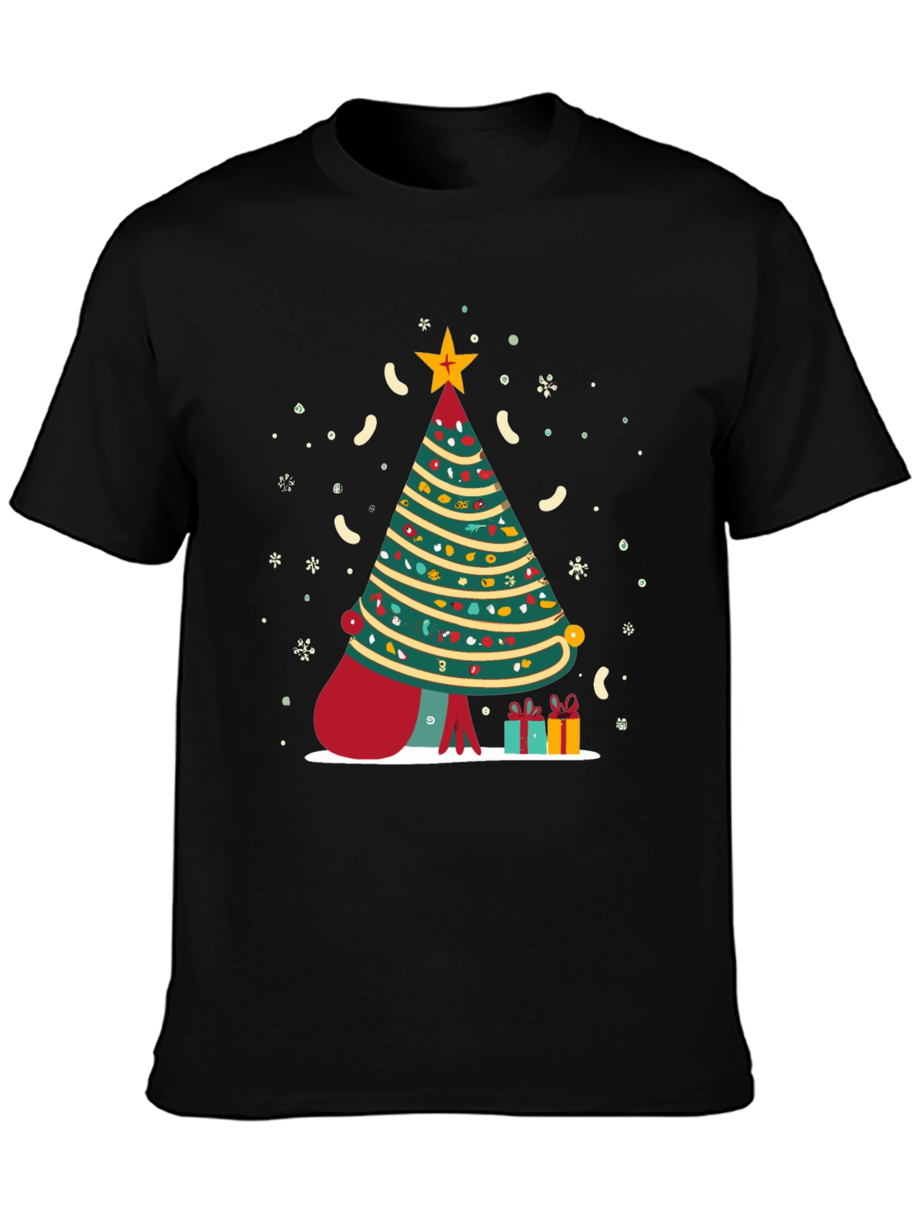 Festive Christmas Tree Graphic Tee - Holiday Season Style