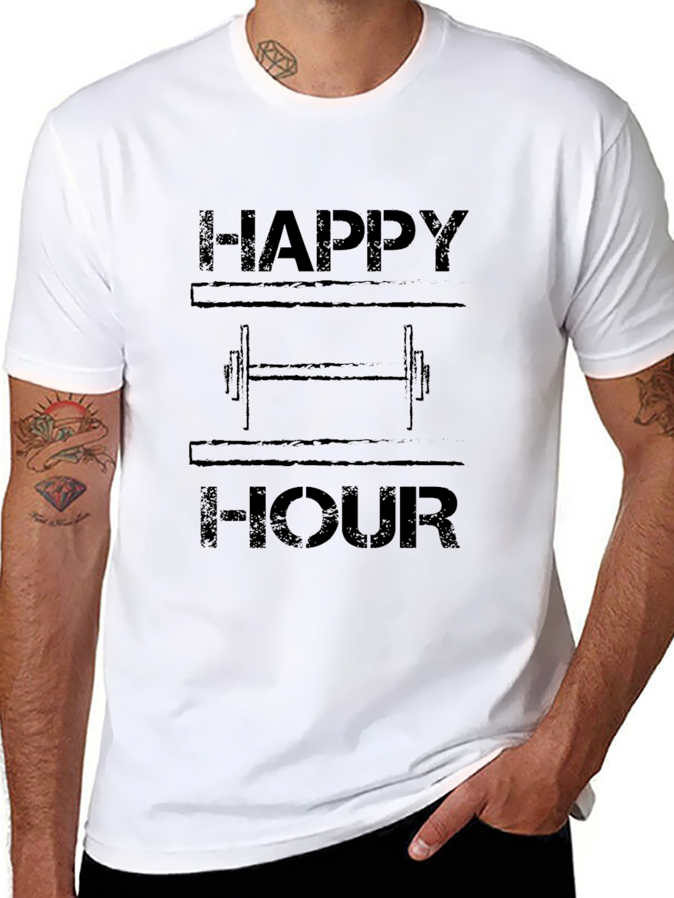 Happy Hour Workout T-Shirt - Gym Humor