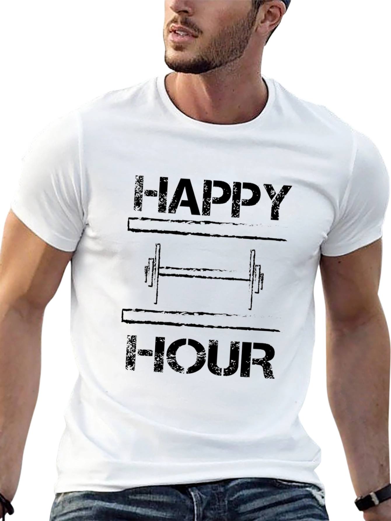 Happy Hour Workout T-Shirt - Gym Humor