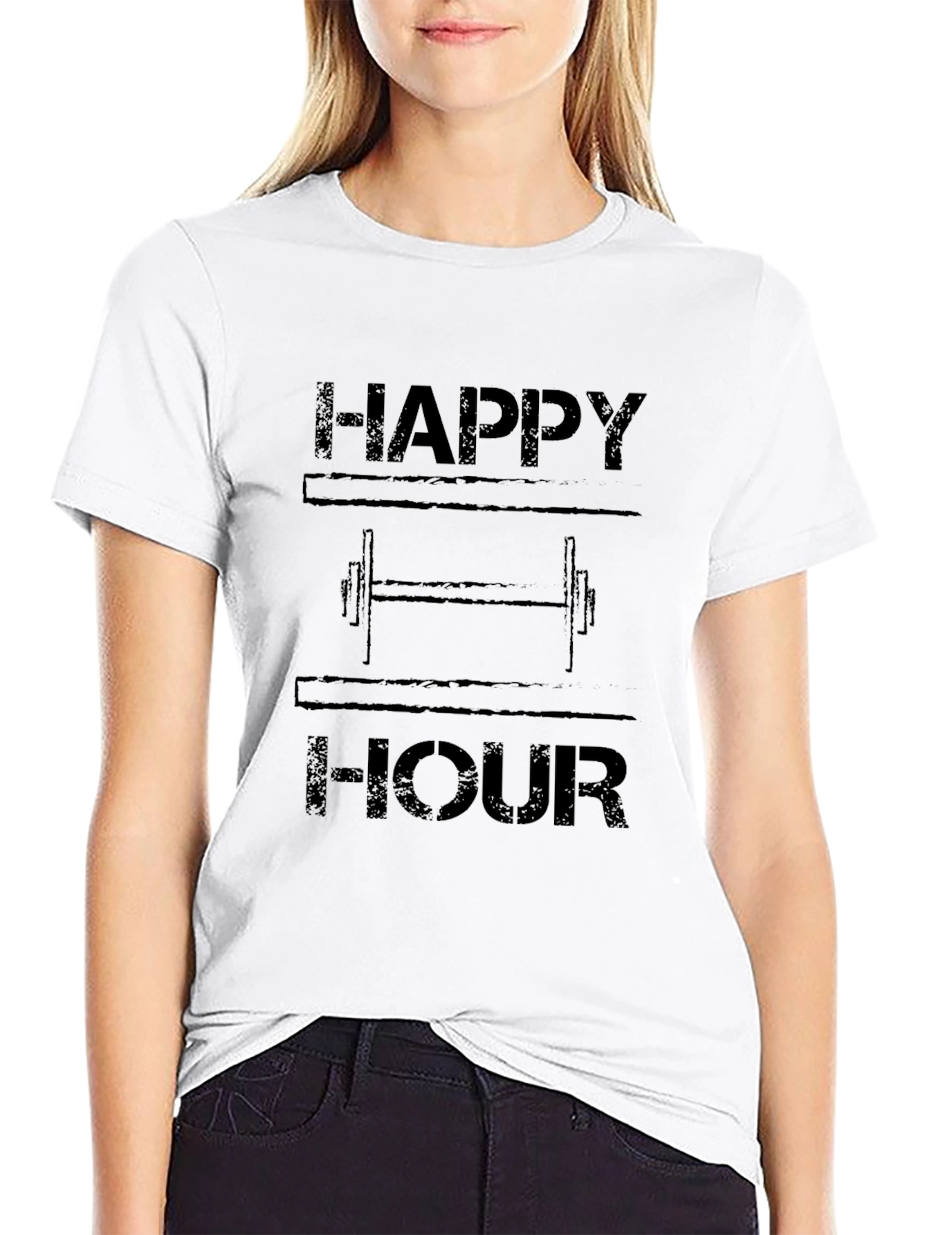 Happy Hour Workout T-Shirt - Gym Humor