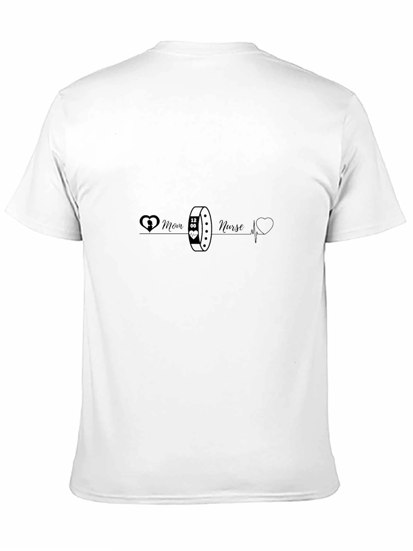 Mom Nurse Heartbeat Graphic T-Shirt