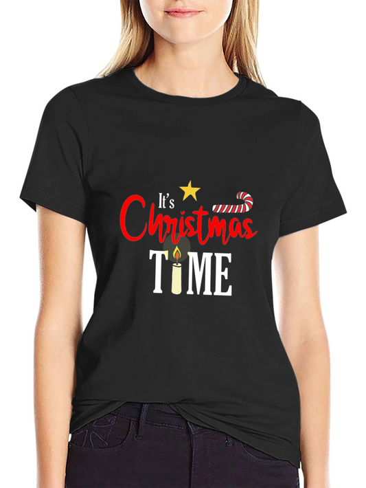 Festive Christmas Time Graphic Tee - Holiday Cheer