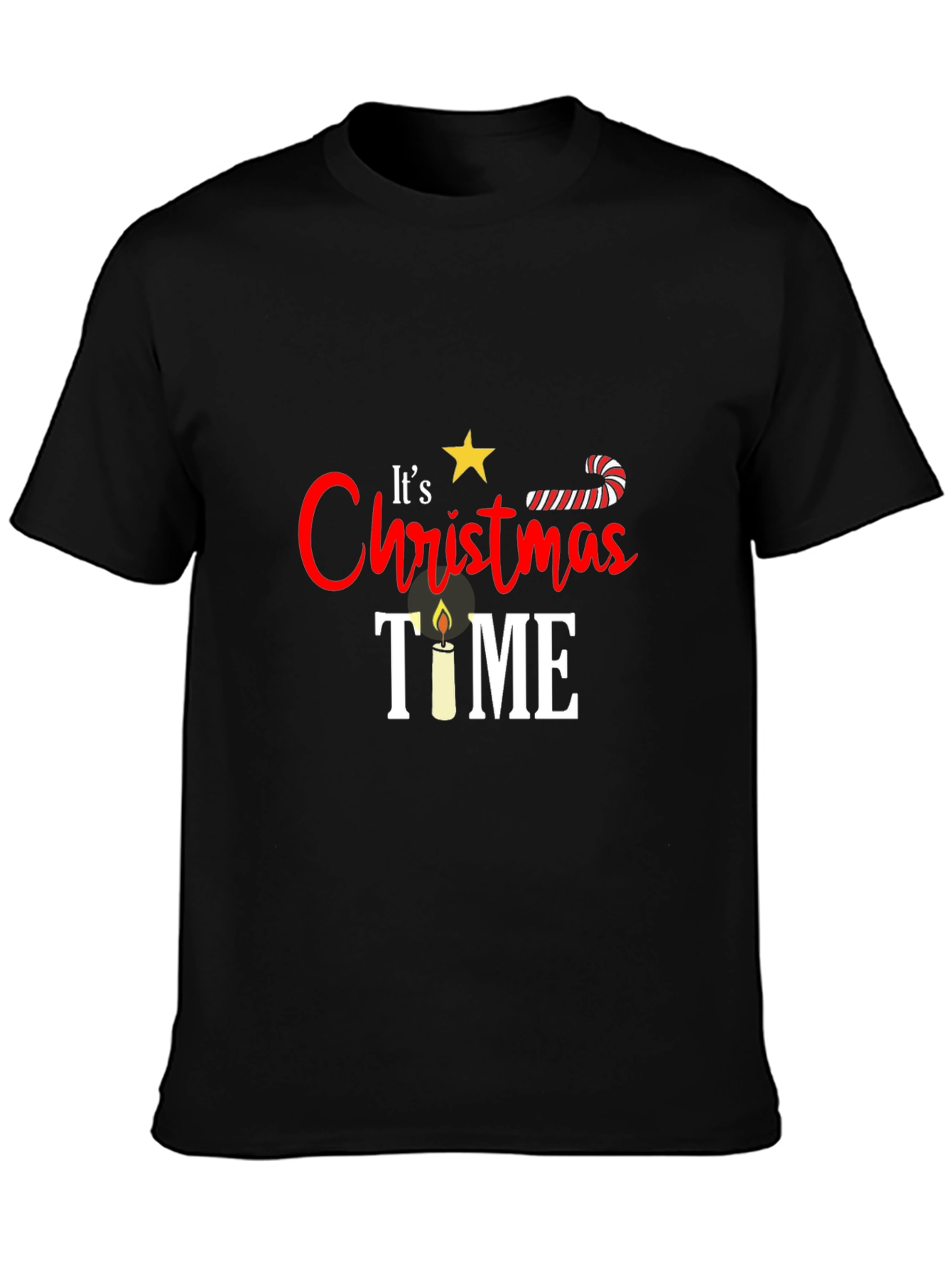 Festive Christmas Time Graphic Tee - Holiday Cheer