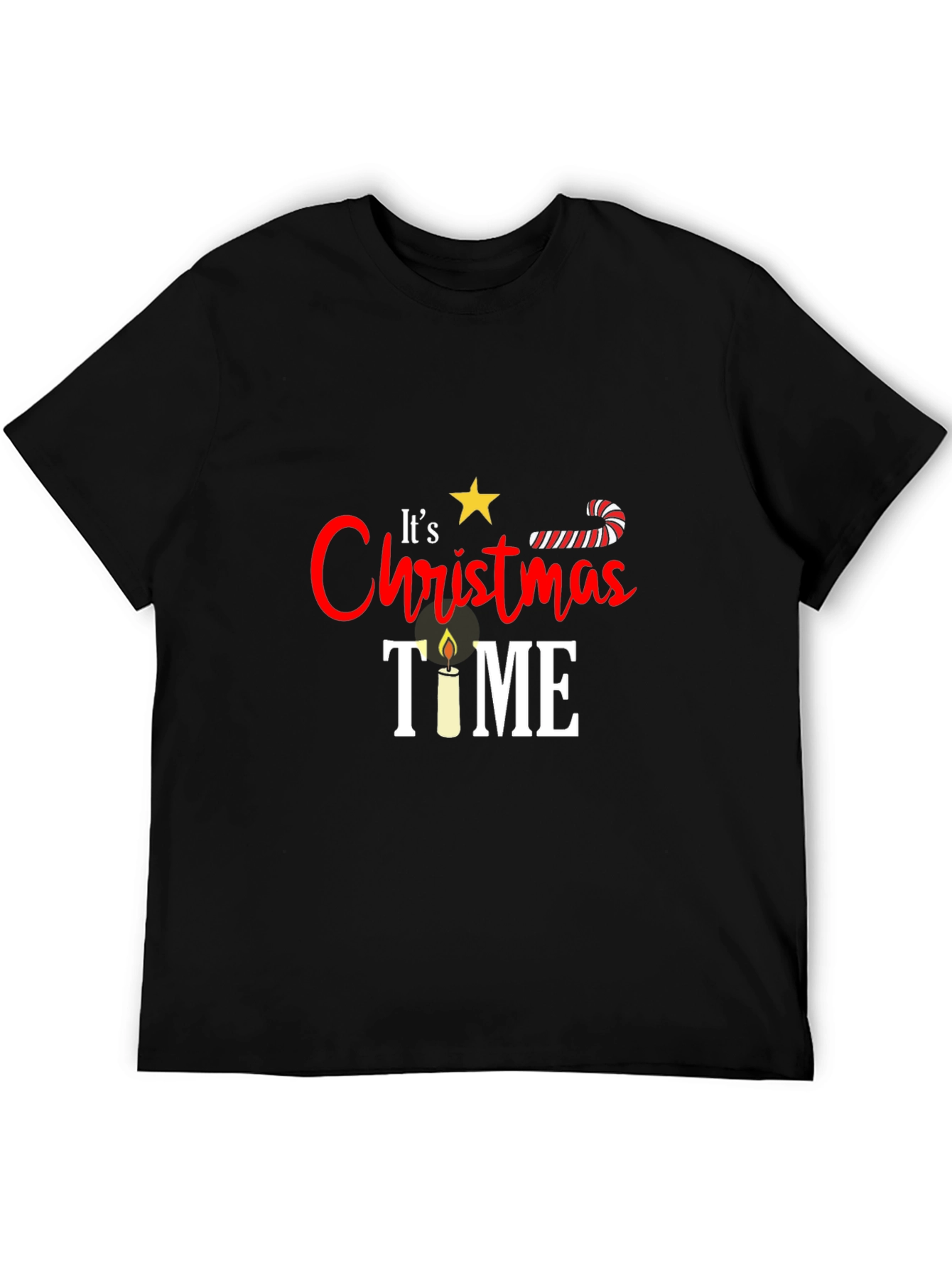 Festive Christmas Time Graphic Tee - Holiday Cheer