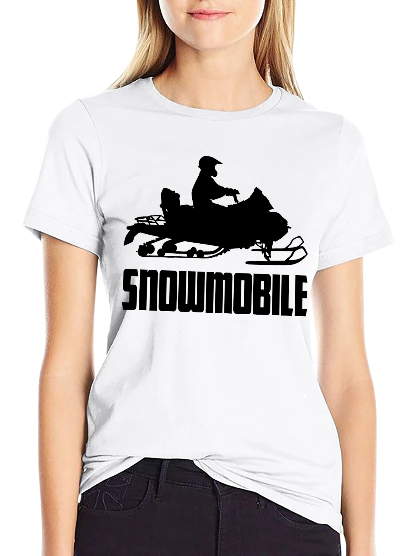 Snowmobile Graphic Tee - Black