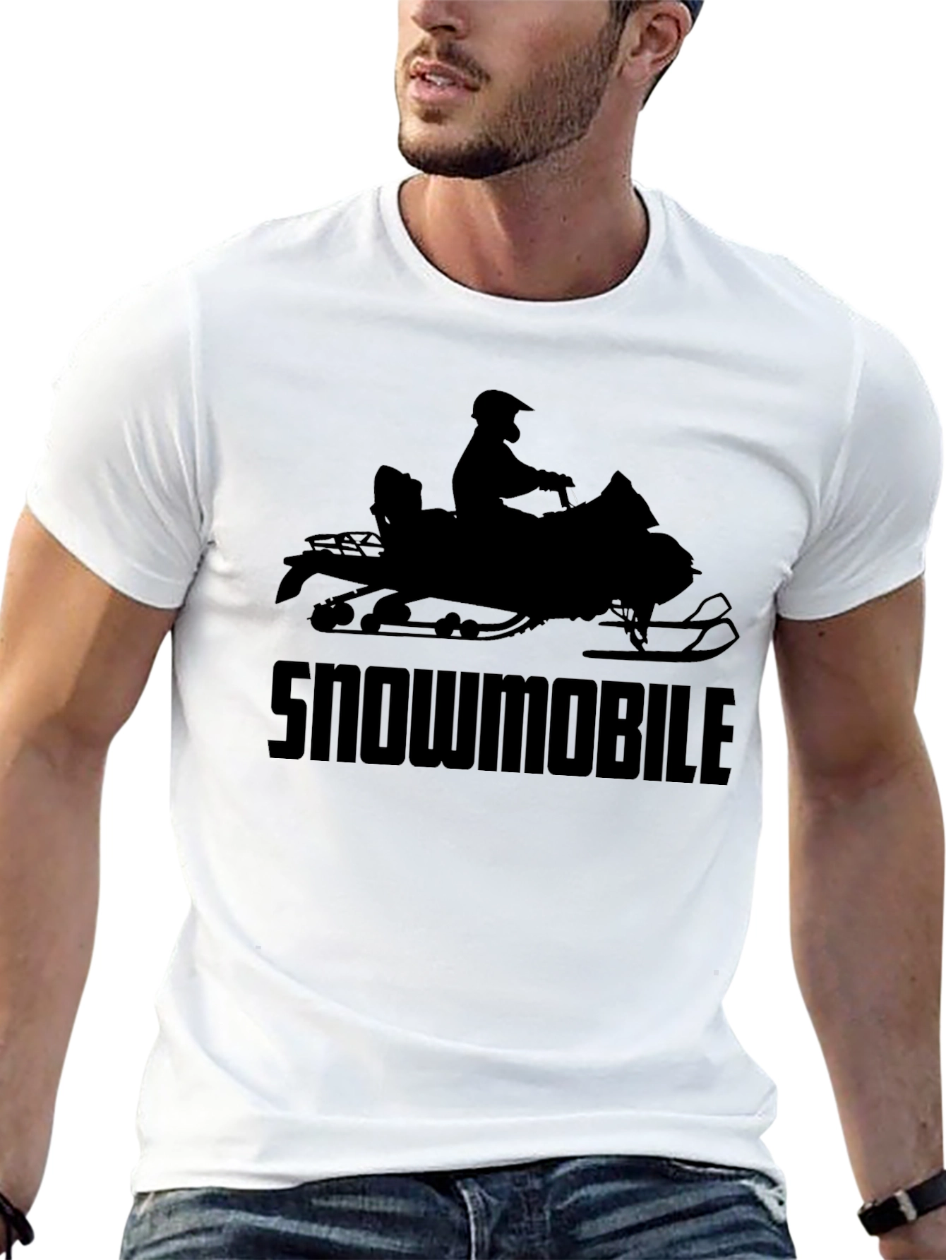 Snowmobile Graphic Tee - Black