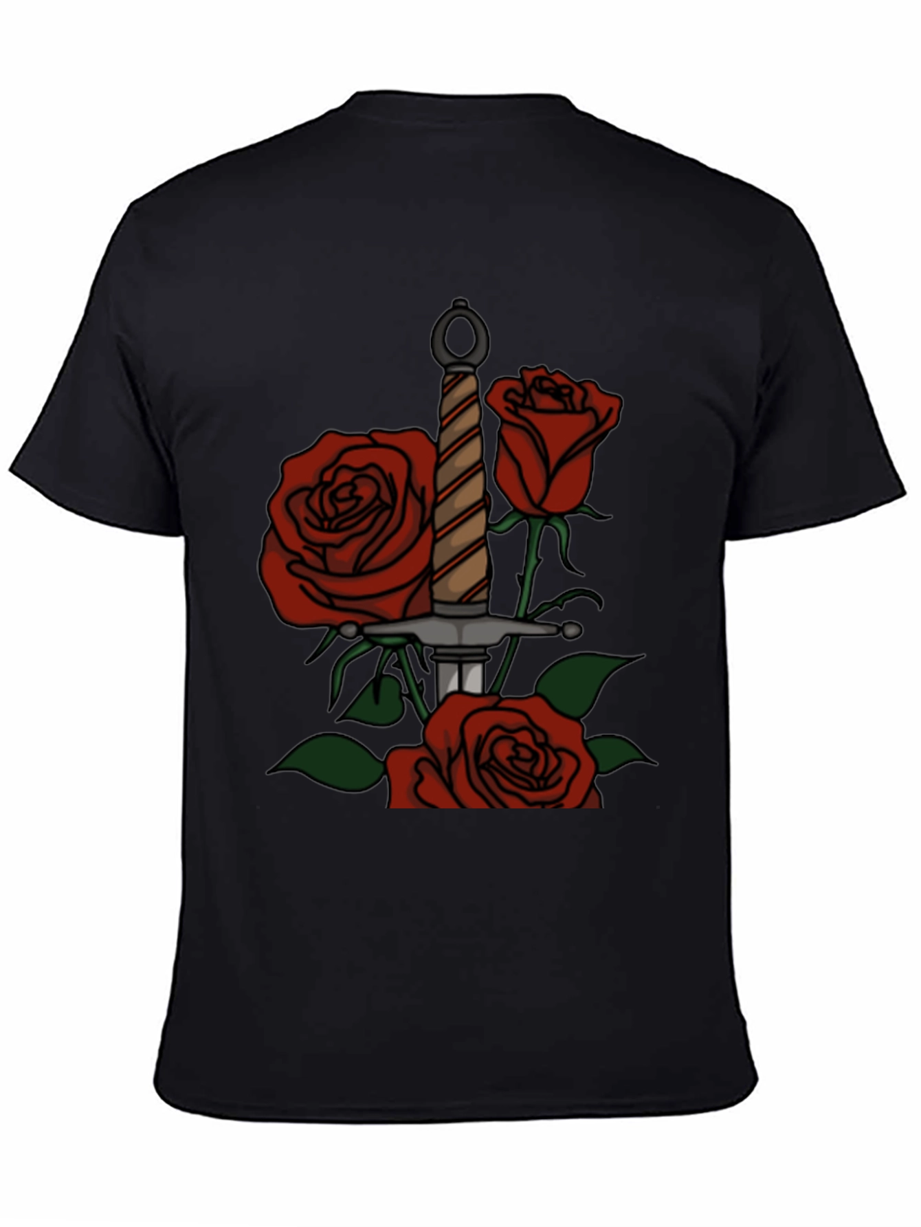 Sword and Roses Graphic Tee - Classic Design