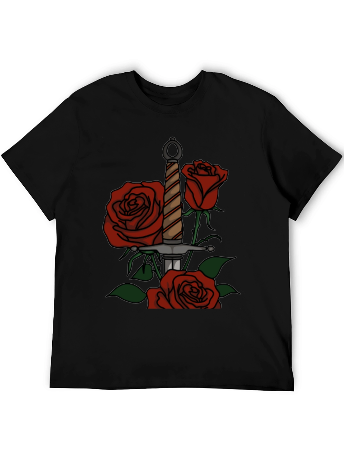 Sword and Roses Graphic Tee - Classic Design