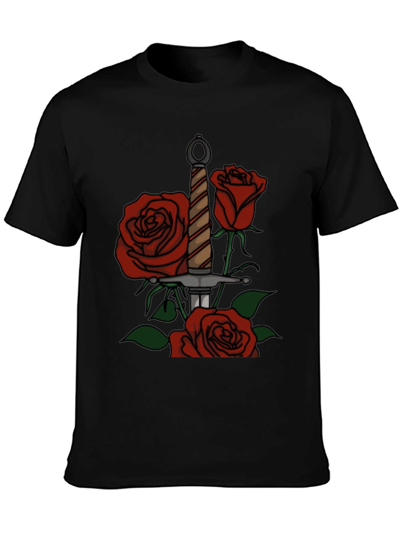 Sword and Roses Graphic Tee - Classic Design