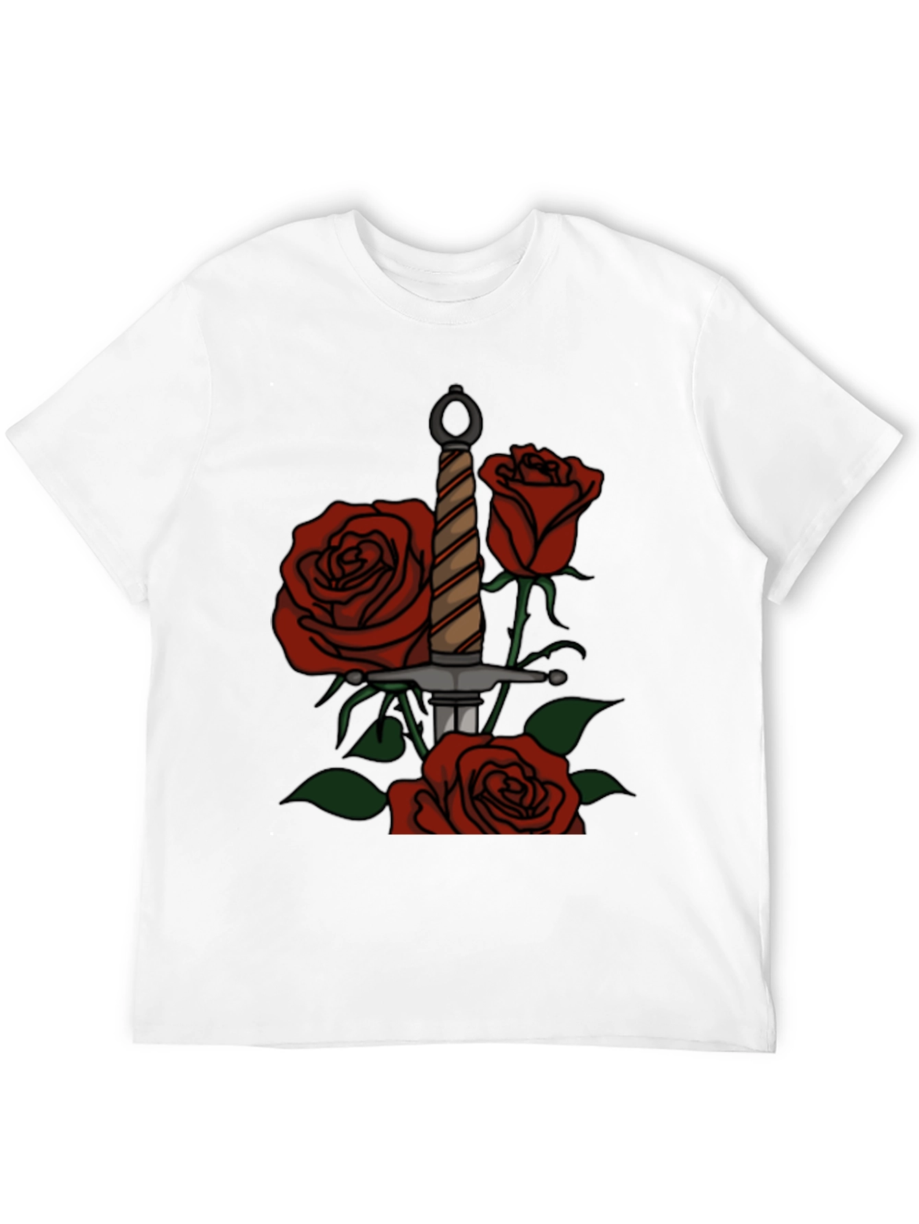 Sword and Roses Graphic Tee - Classic Design