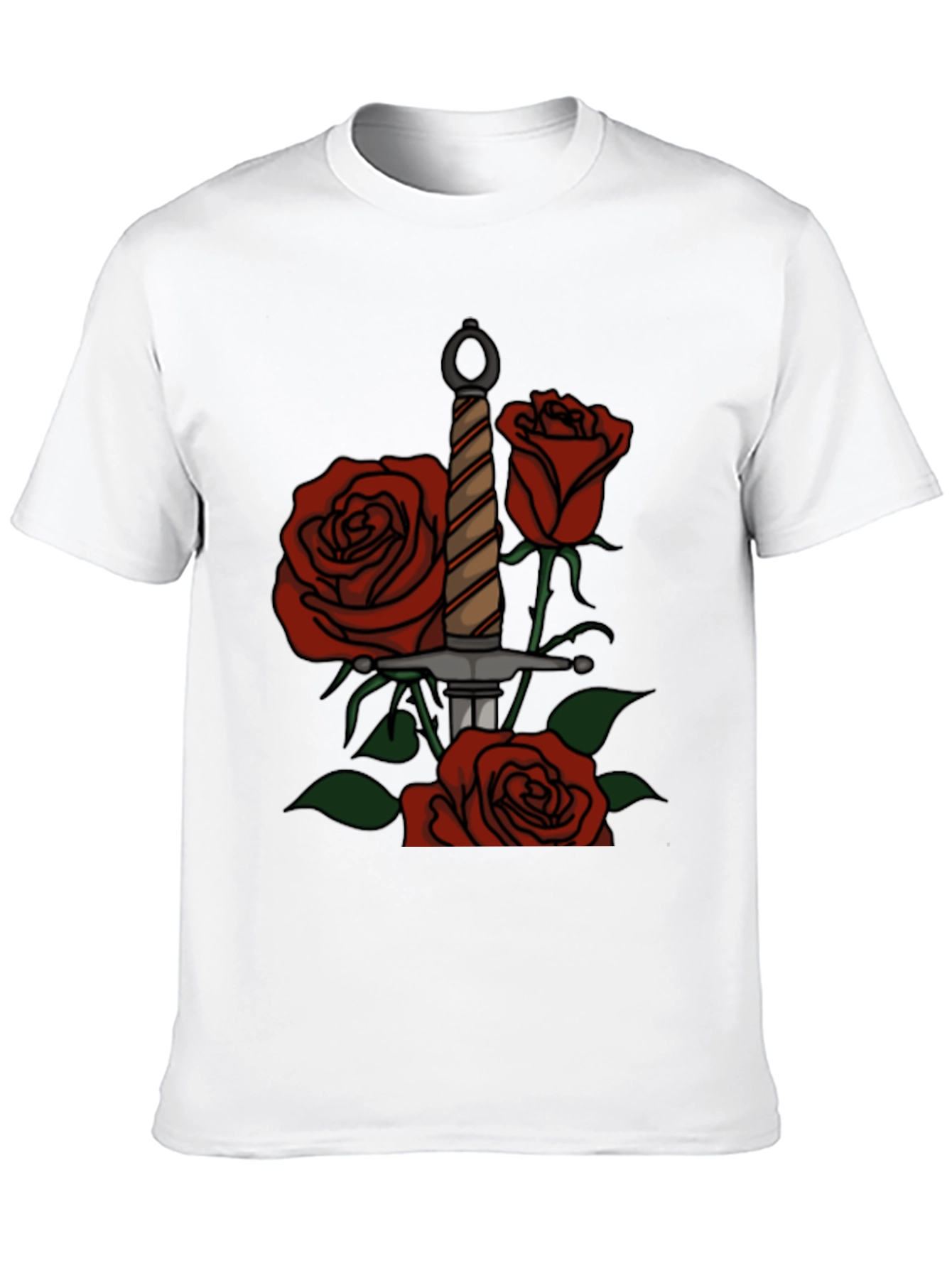 Sword and Roses Graphic Tee - Classic Design