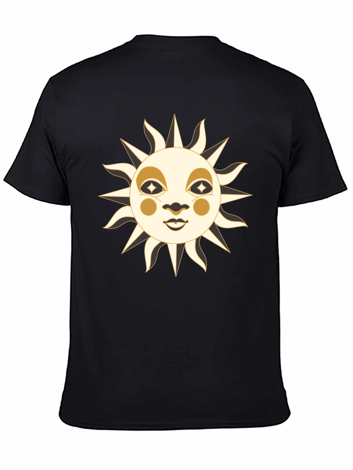 Celestial Sun Face Graphic T-Shirt