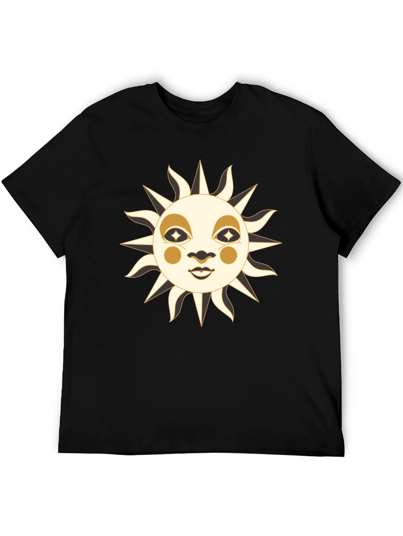 Celestial Sun Face Graphic T-Shirt