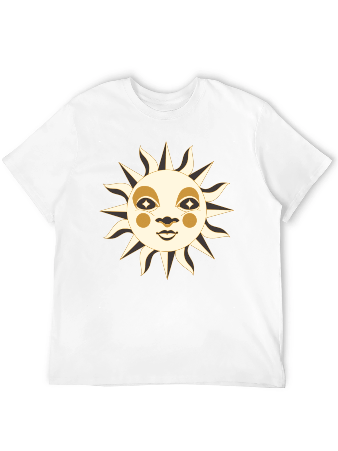 Celestial Sun Face Graphic T-Shirt