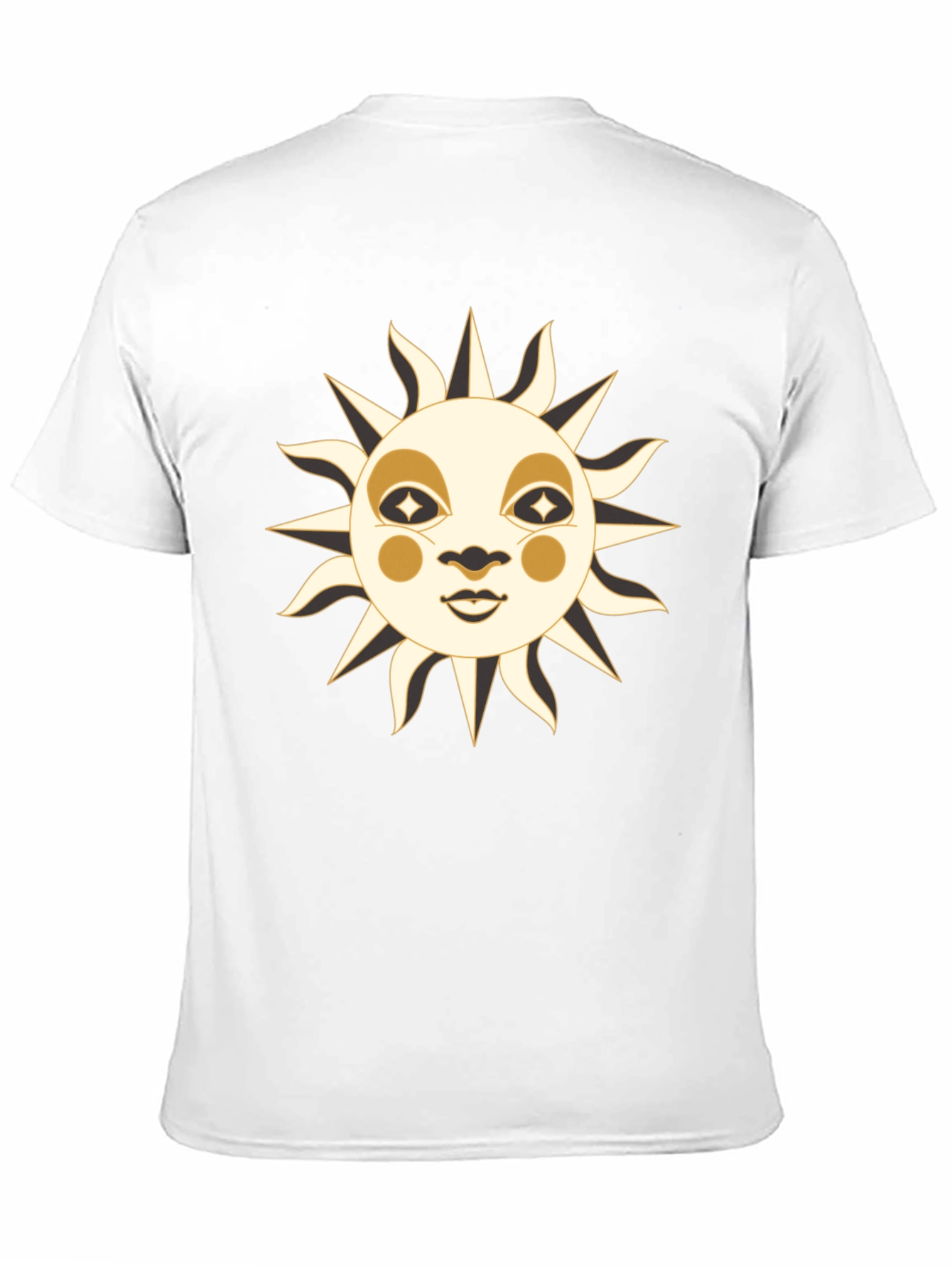 Celestial Sun Face Graphic T-Shirt