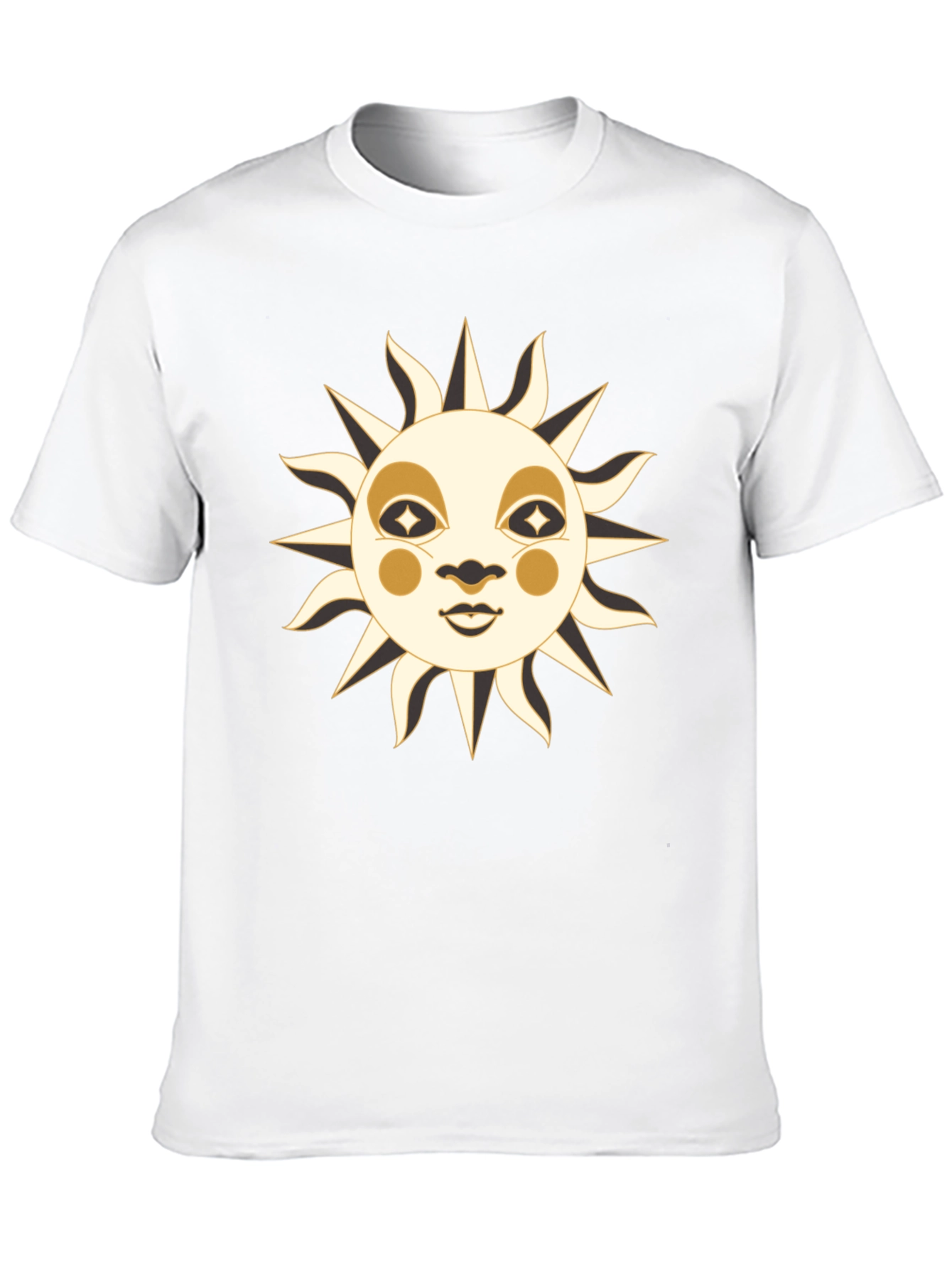 Celestial Sun Face Graphic T-Shirt