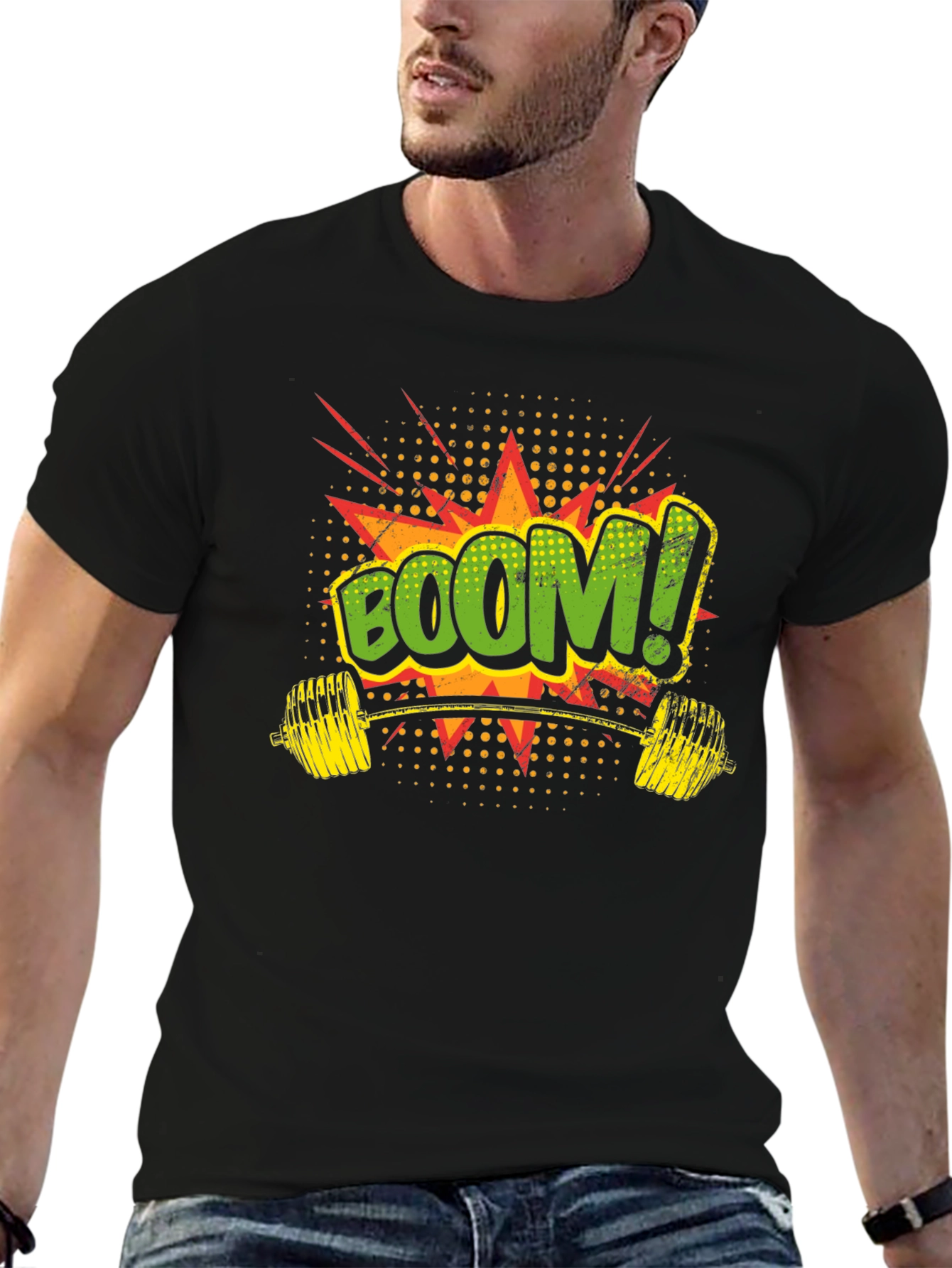 Boom! Graphic Print Black T-Shirt