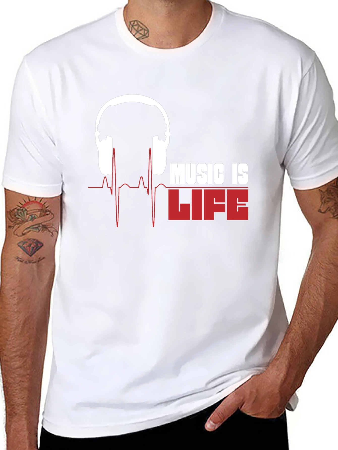 Music is Life T-Shirt - Stylish Graphic Tee