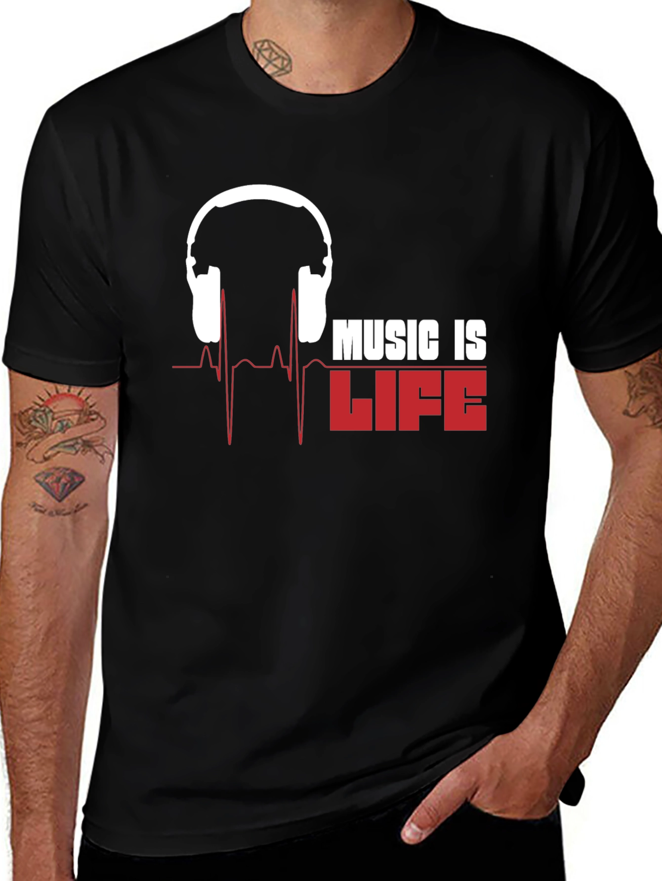 Music is Life T-Shirt - Stylish Graphic Tee