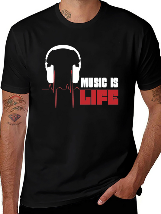 Music is Life T-Shirt - Stylish Graphic Tee