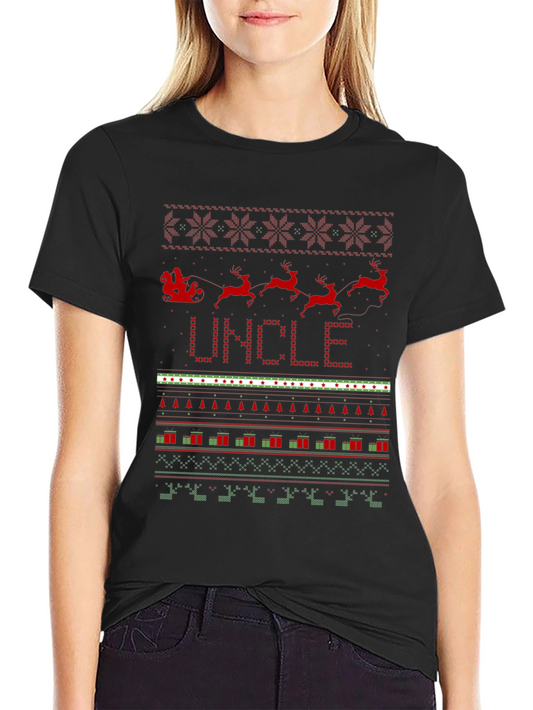Uncle Christmas Sweater Style T-Shirt