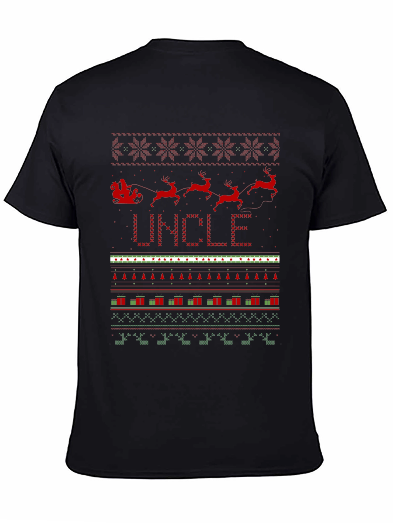 Uncle Christmas Sweater Style T-Shirt
