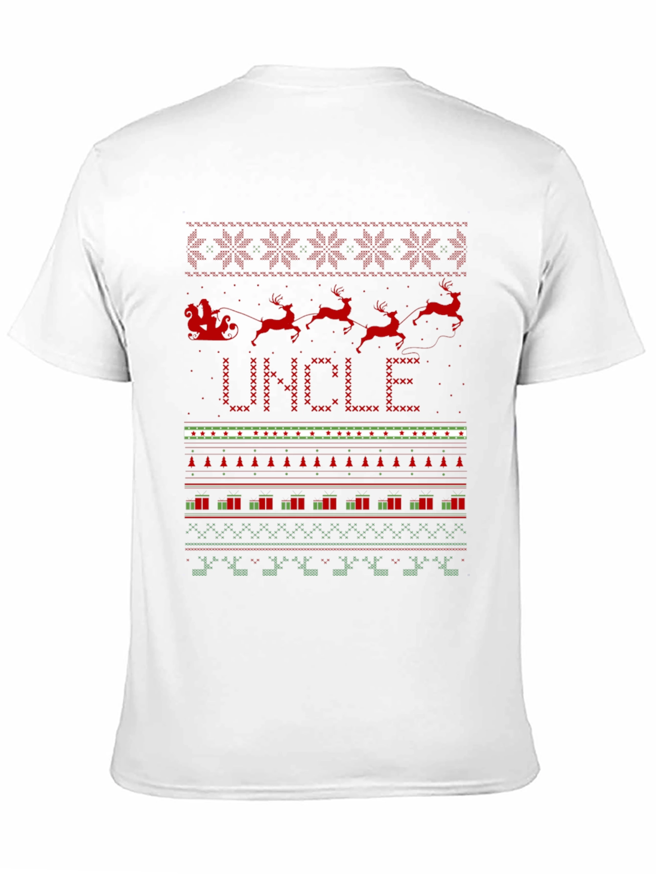 Uncle Christmas Sweater Style T-Shirt