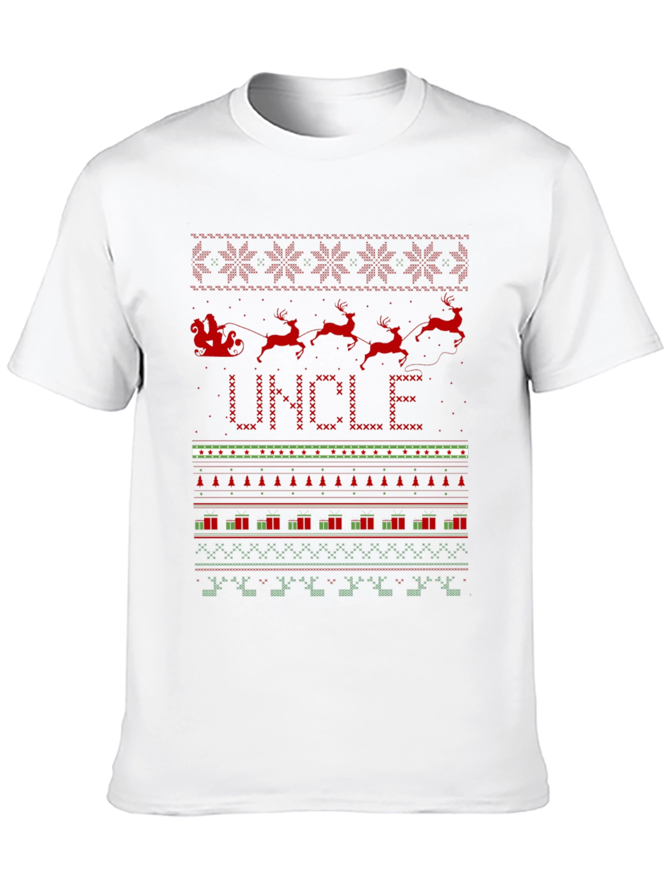Uncle Christmas Sweater Style T-Shirt