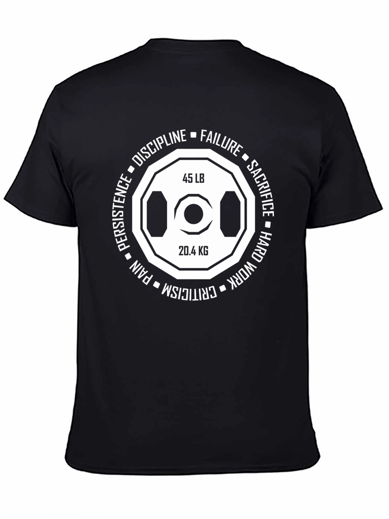 Motivational Weightlifting T-Shirt - Discipline Sacrifice Failure