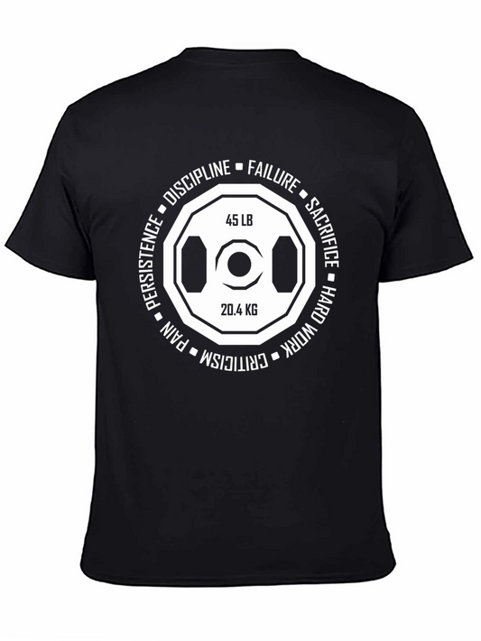 Motivational Weightlifting T-Shirt - Discipline Sacrifice Failure