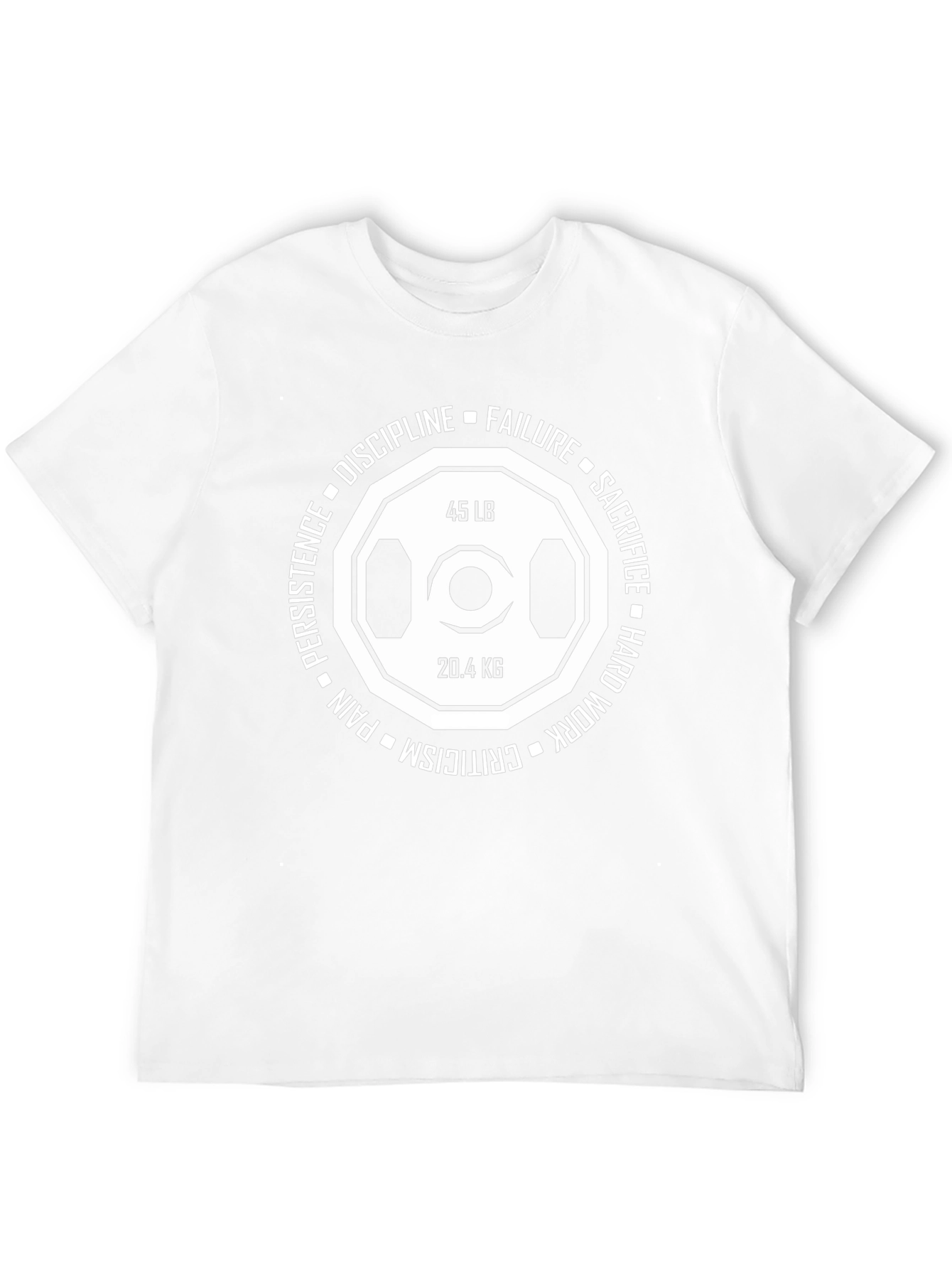 Motivational Weightlifting T-Shirt - Discipline Sacrifice Failure