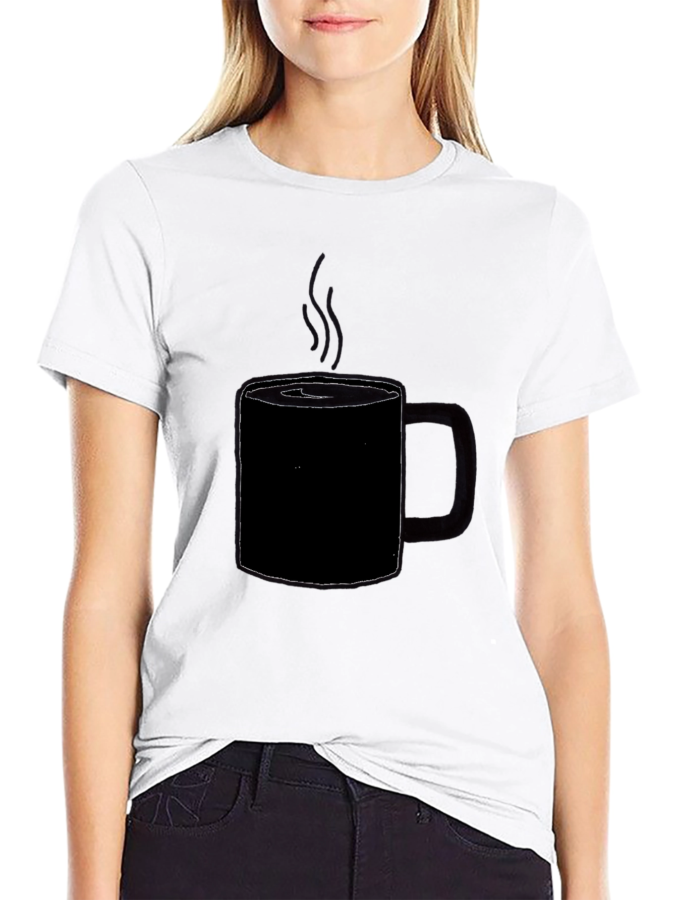 Coffee Cup Graphic T-Shirt - Black