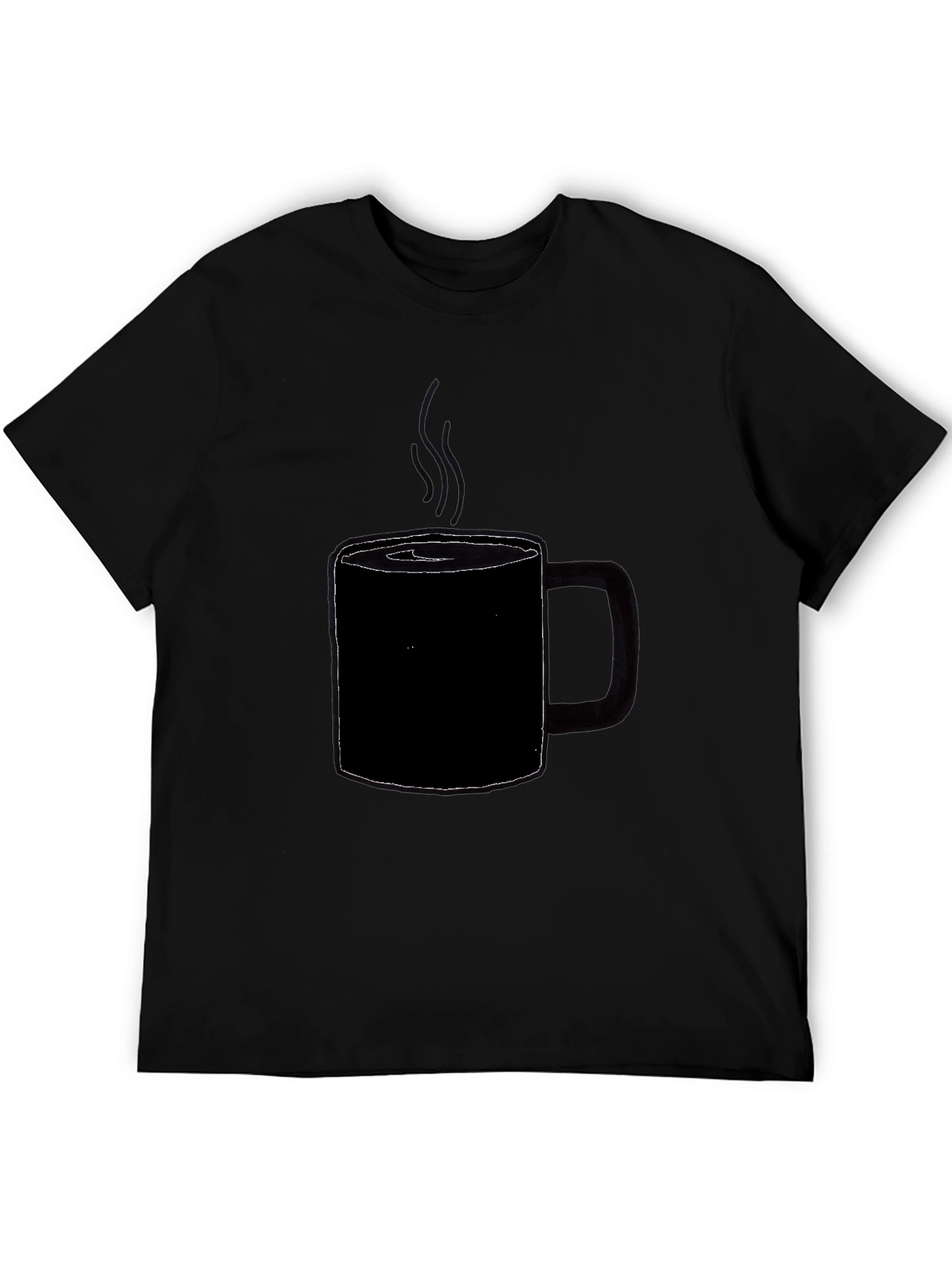 Coffee Cup Graphic T-Shirt - Black
