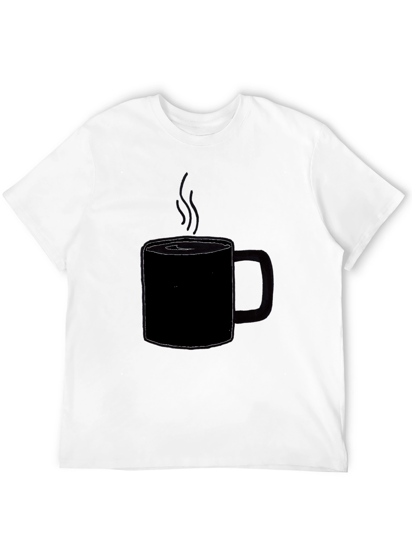 Coffee Cup Graphic T-Shirt - Black