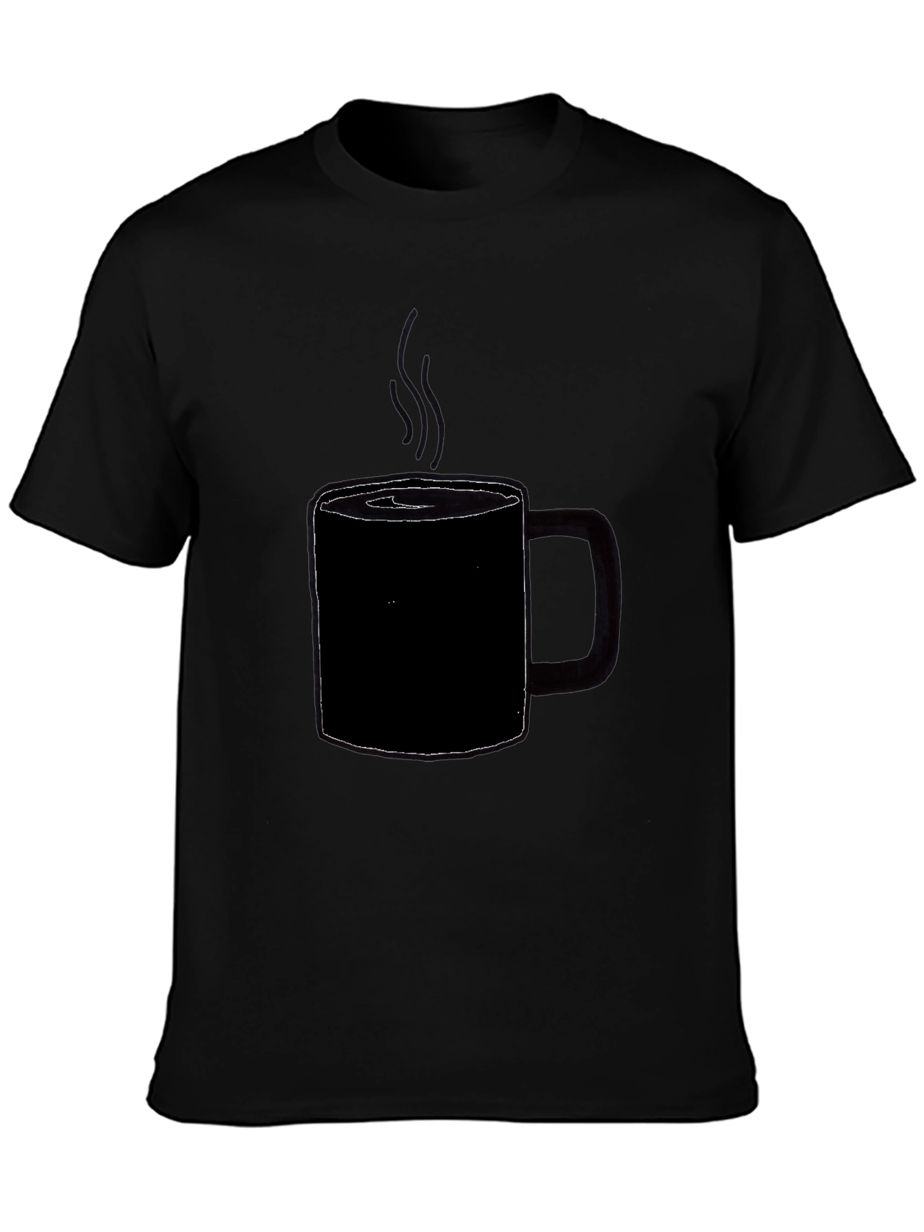 Coffee Cup Graphic T-Shirt - Black