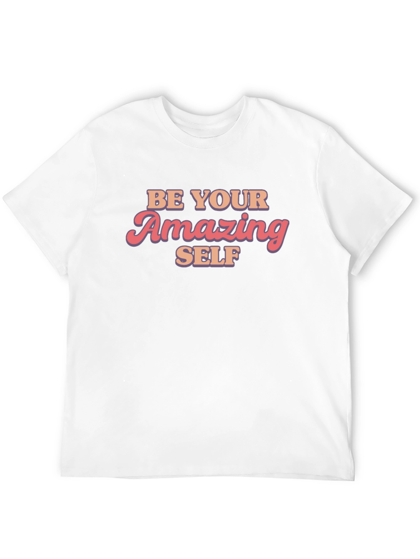 Be Your Amazing Self Black Graphic T-Shirt