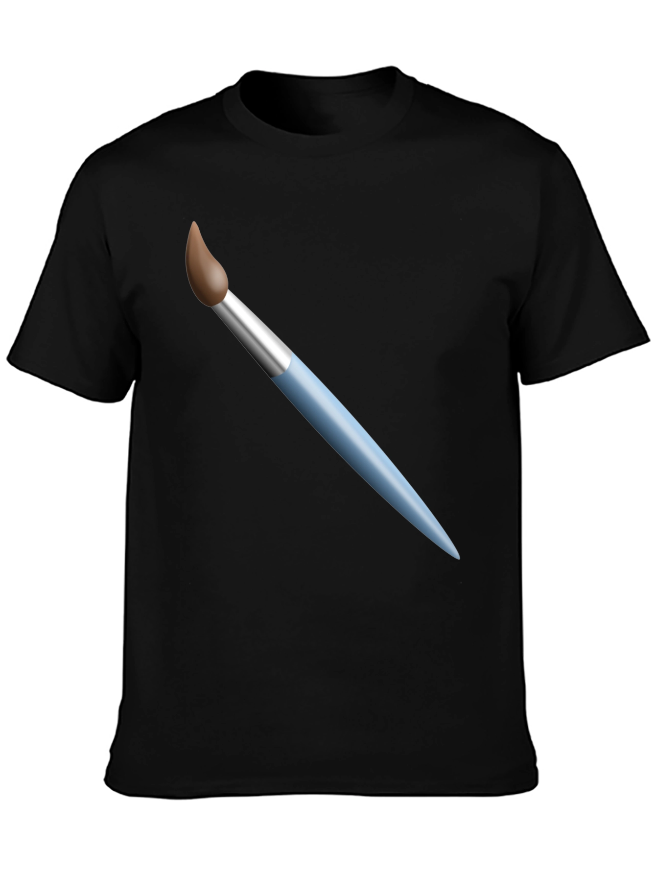 Paint Brush Graphic T-Shirt - Artistic Design Casual Wear