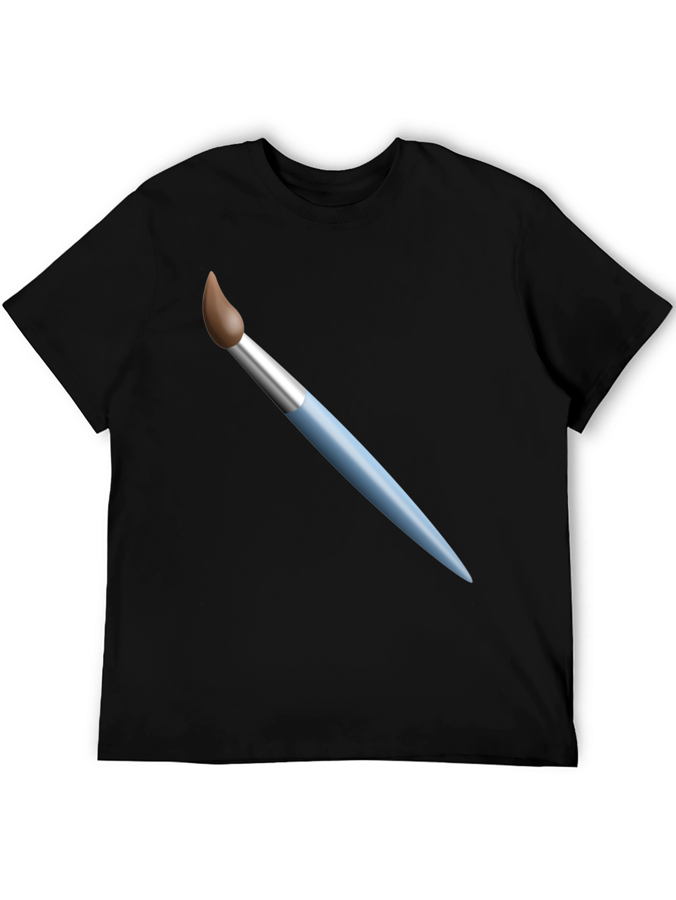 Paint Brush Graphic T-Shirt - Artistic Design Casual Wear