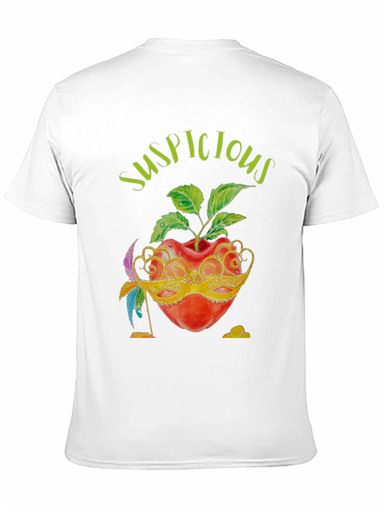 Suspicious Apple Graphic T-Shirt