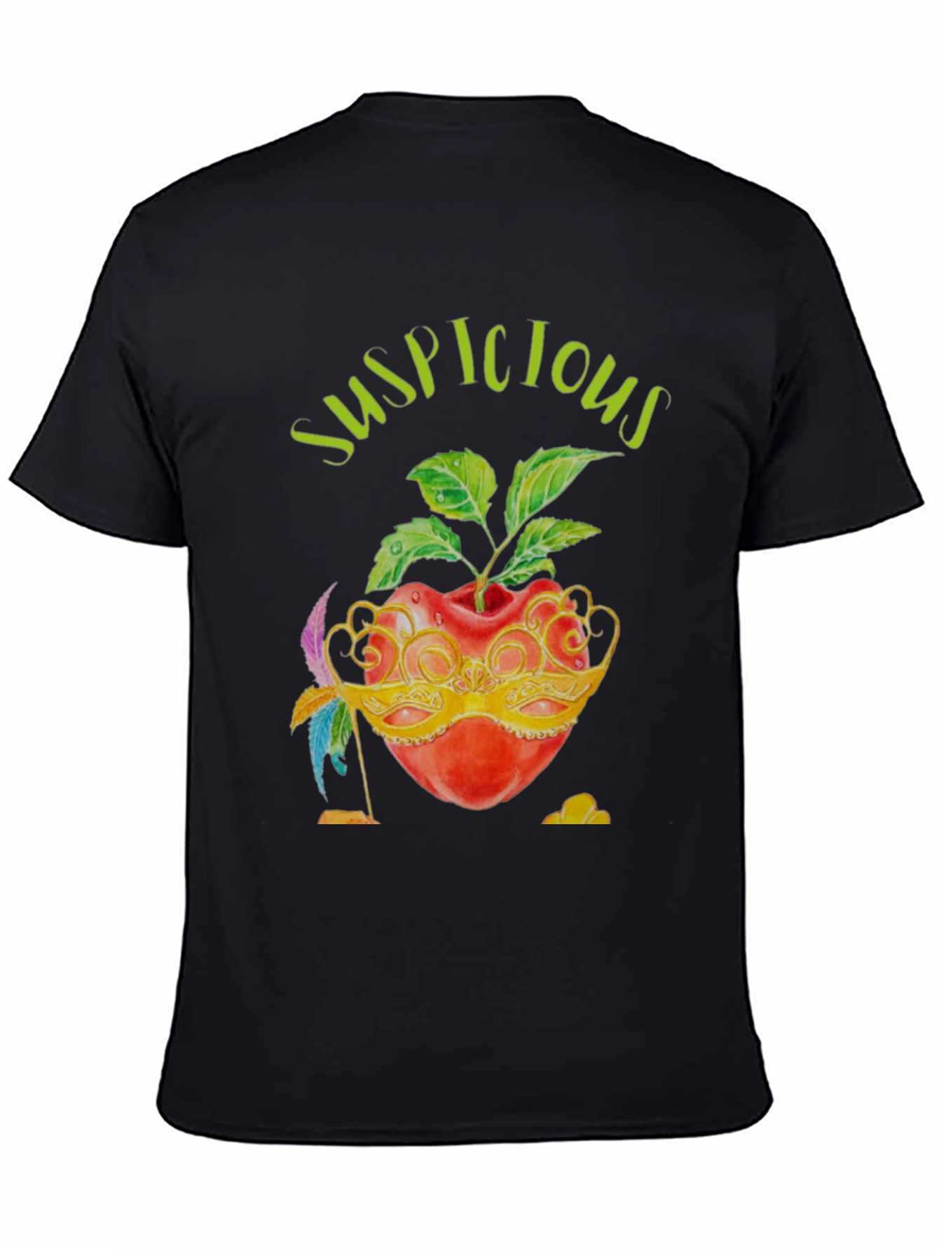 Suspicious Apple Graphic T-Shirt