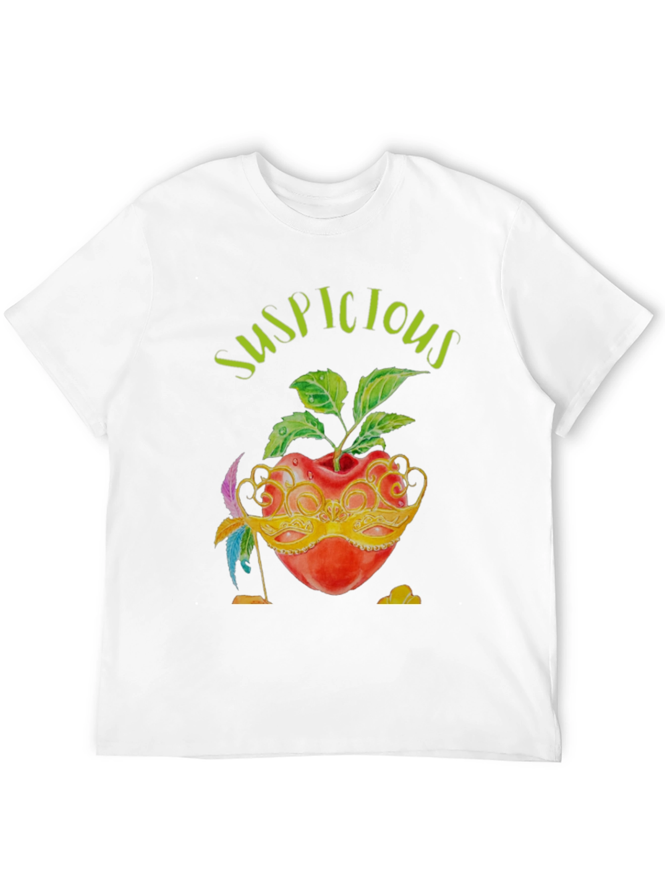 Suspicious Apple Graphic T-Shirt