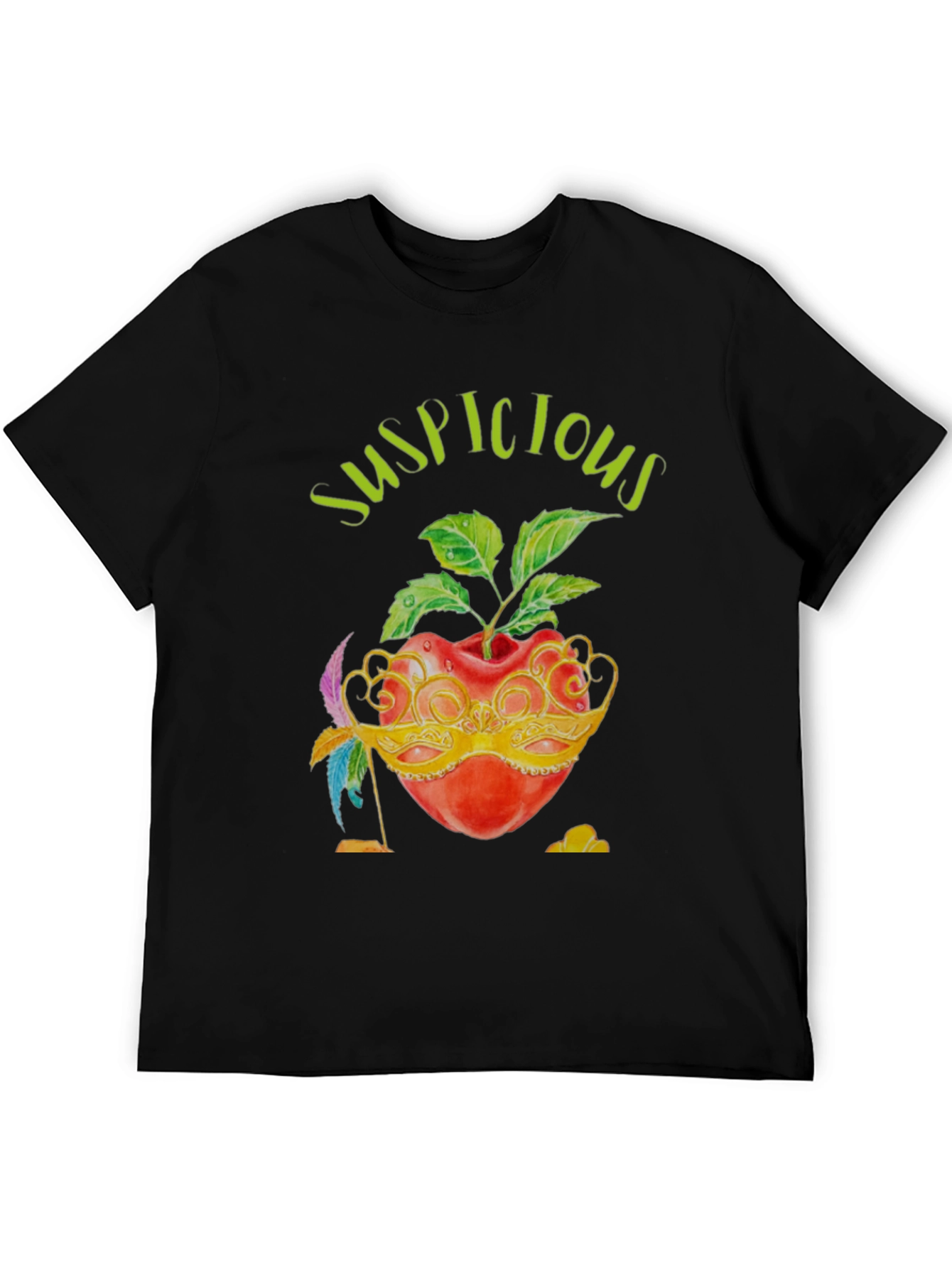 Suspicious Apple Graphic T-Shirt