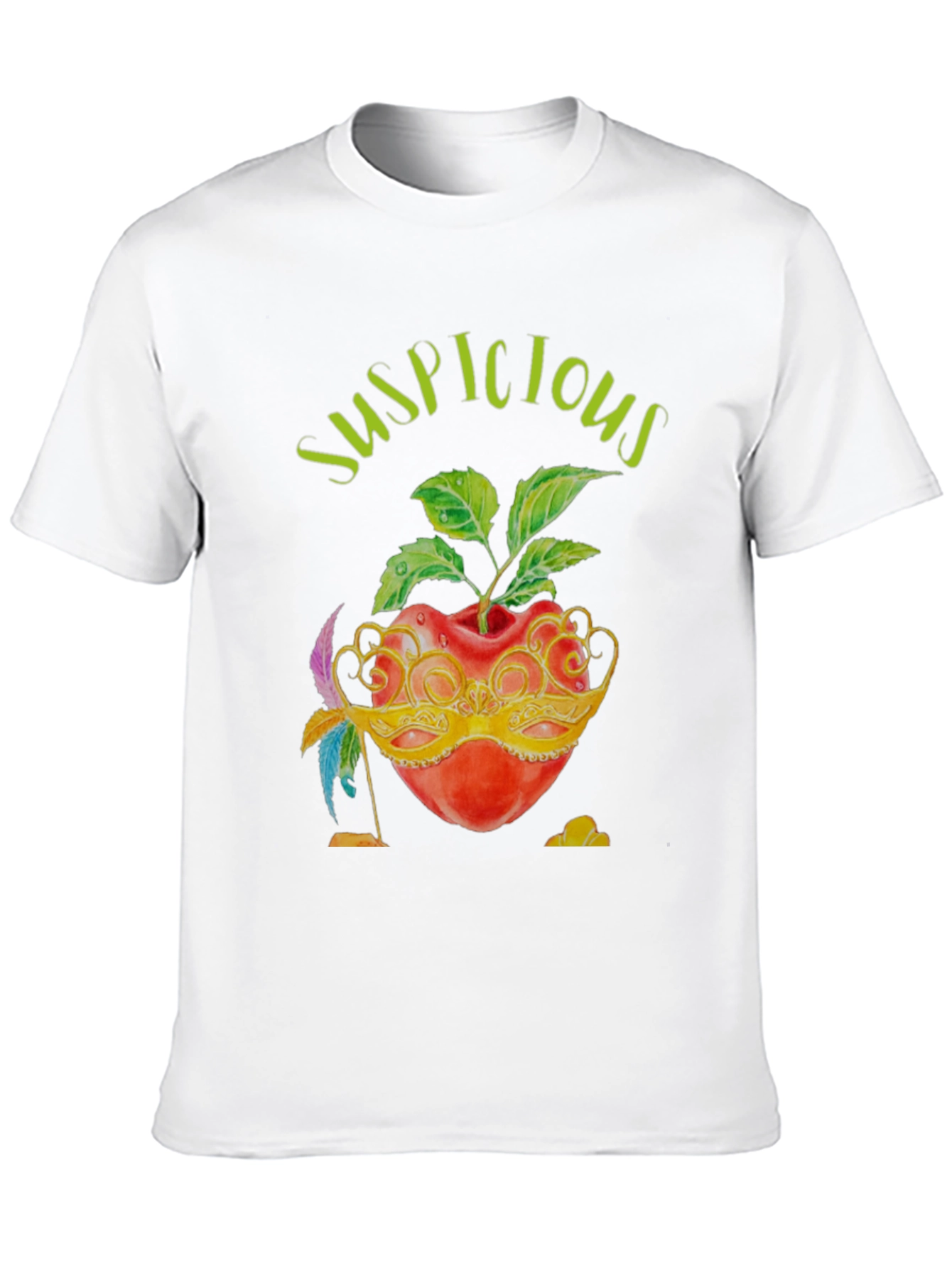 Suspicious Apple Graphic T-Shirt